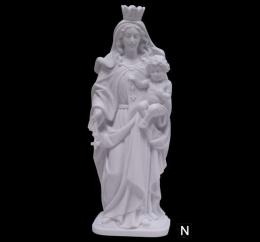 BLACK SYNTHETIC MARBLE VIRGIN OF ROSARY
